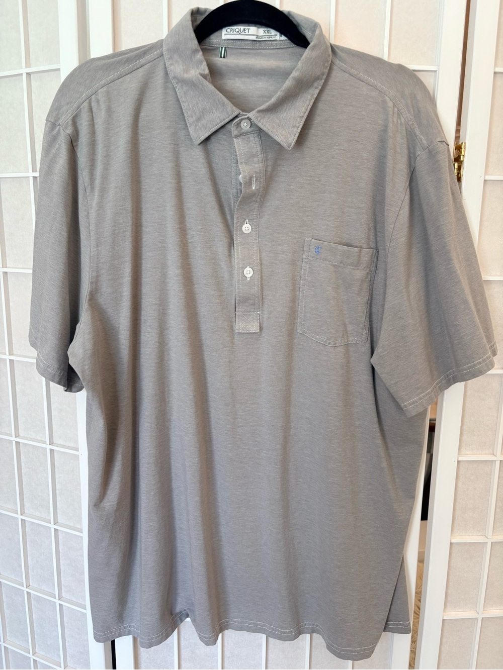 Criquet Men's Polo Shirt in Light Gray